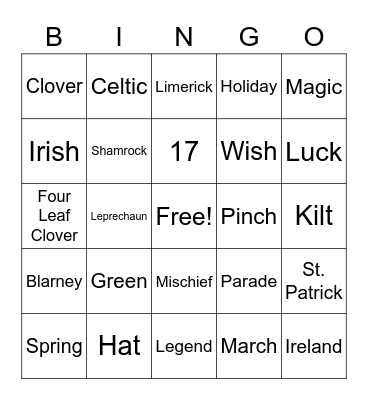 Lucky Bingo Card