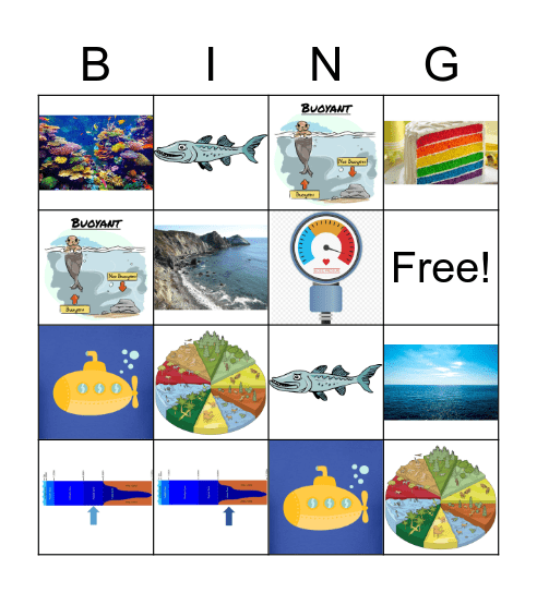 Ocean Bingo Card