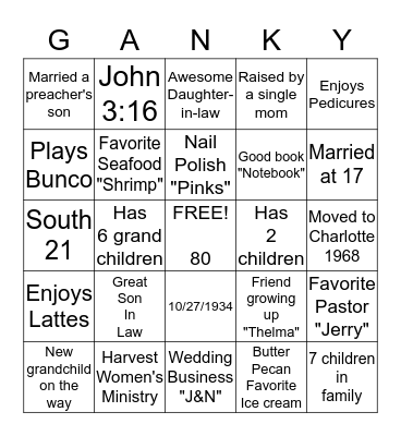 HAPPY 80TH BIRTHDAY! Bingo Card