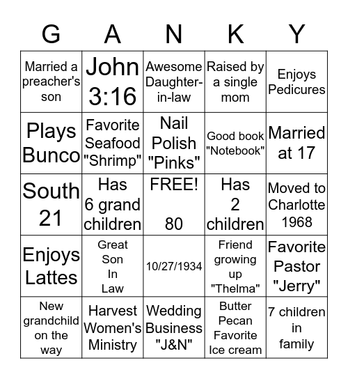 HAPPY 80TH BIRTHDAY! Bingo Card