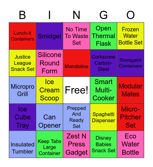 Desirae's On The Go Bingo Card