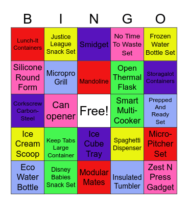 Desirae's On The Go Bingo Card
