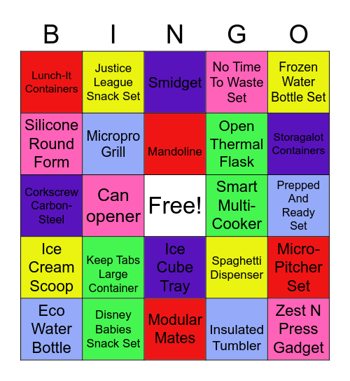 Desirae's On The Go Bingo Card
