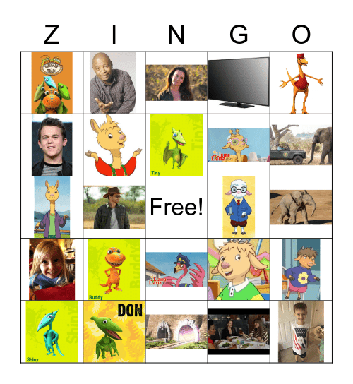 ZINGO! - 1 Bingo Card