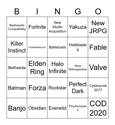 June 23rd Bingo Card