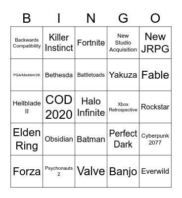 June 23rd Bingo Card