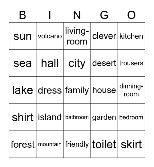 BINGO Card