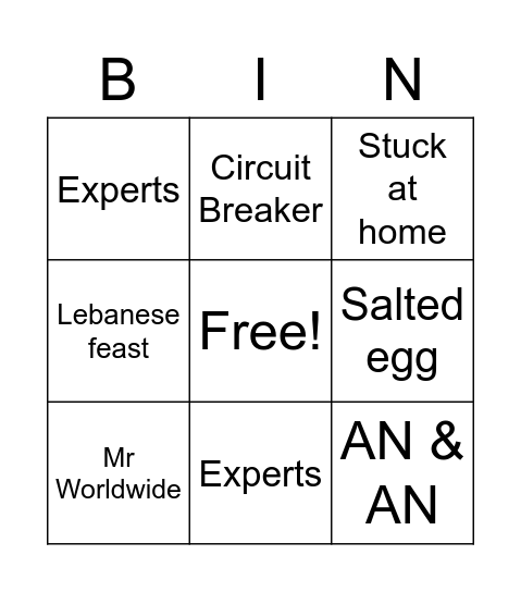 Adnan x ielo BINGO Card