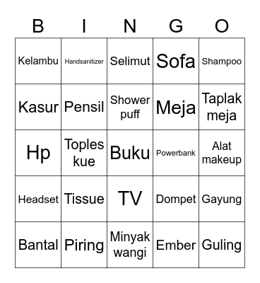 Punya andrea Bingo Card