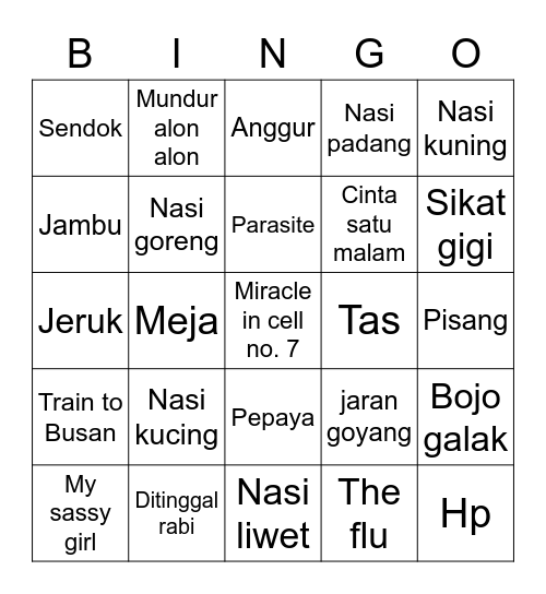 Basic Bingo Card