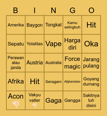 Luka Bingo Card