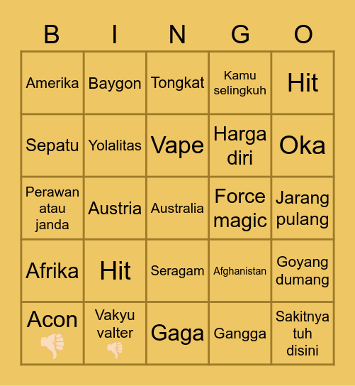 Luka Bingo Card