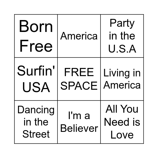 Radio 3 in-a-Row Bingo Card