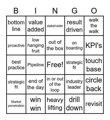 Douche Bag Bingo Card