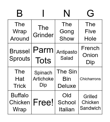 Hail Mary's Bingo Card