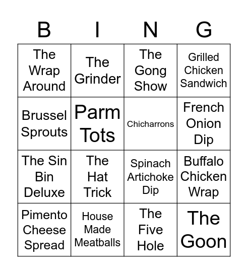 Hail Mary's Bingo Card