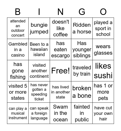 Compliance BINGO Card
