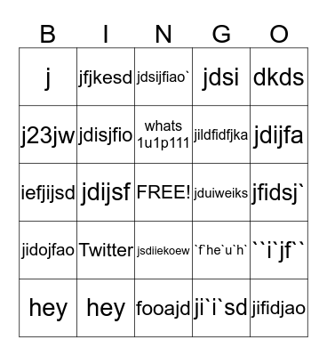 Internet Safety  Bingo Card