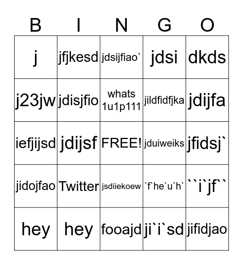 Internet Safety  Bingo Card