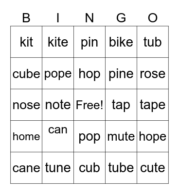 Bingo Card