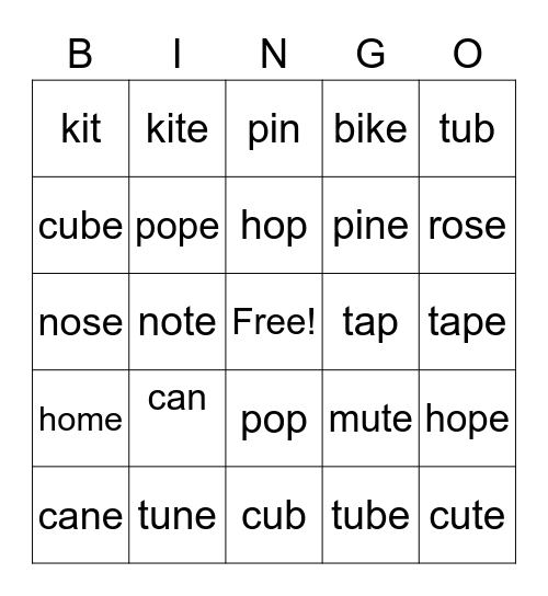 Bingo Card