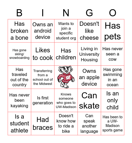 STEM Immersion Bingo Card