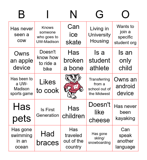 STEM Immersion Bingo Card