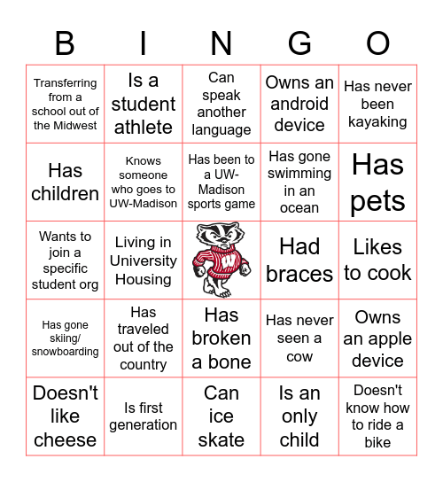 STEM Immersion Bingo Card