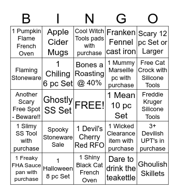 Halloween Bingo Card