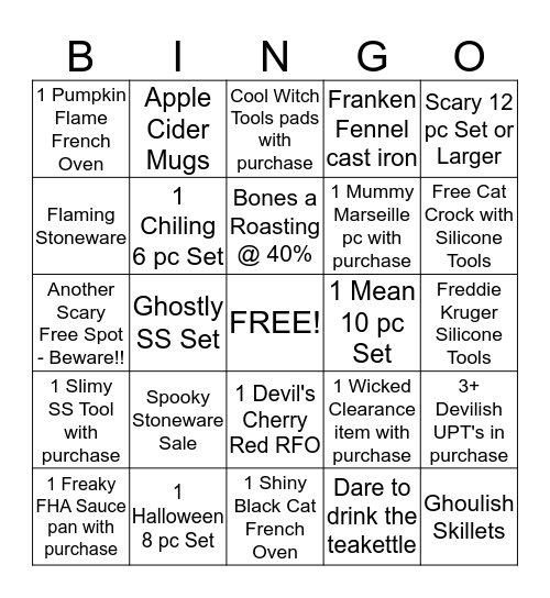 Halloween Bingo Card