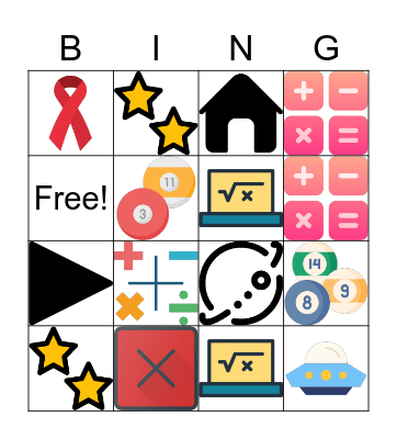 Square Root Bingo Card