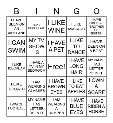 DIRECTION SOCIAL SPIRIT Bingo Card