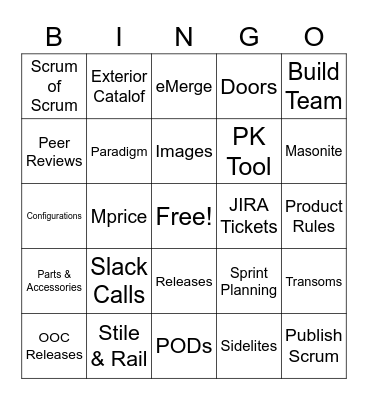 Build Team Bingo Card