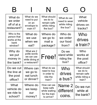In The Community BMS Bingo Card