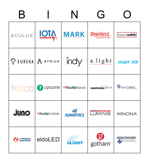 Acuity Brands Bingo Card