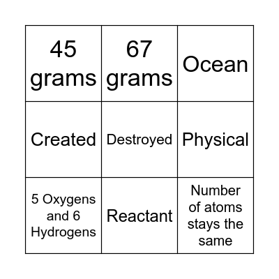 B I N G O Bingo Card