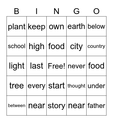Leif's 7/21/20 Bingo Card Bingo Card