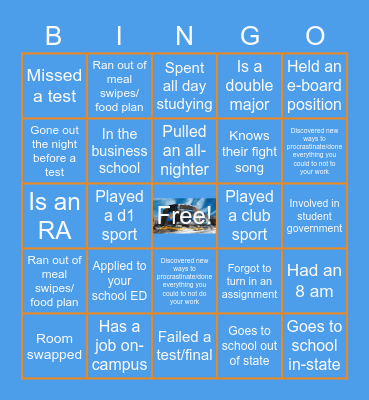 BINGO: MSG SA Edition Bingo Card