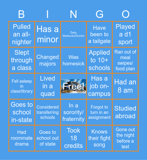 BINGO: MSG SA Edition Bingo Card