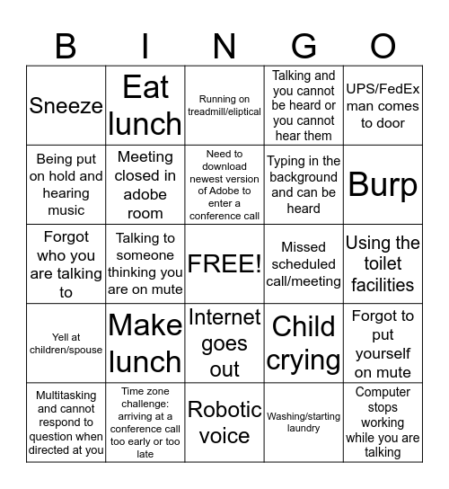 Health Professions BINGO Card