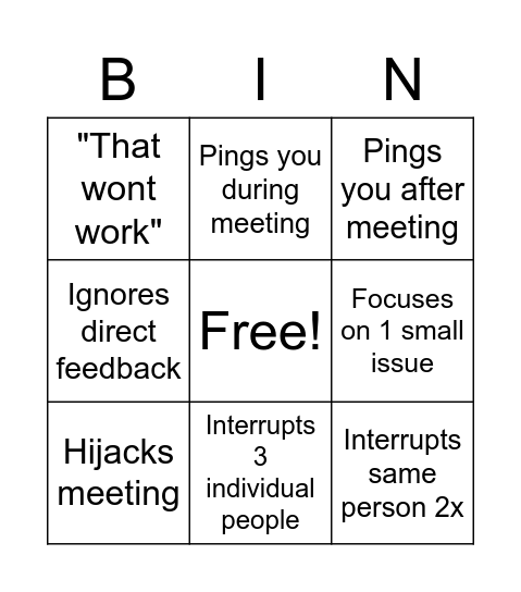 HK Bingo Card