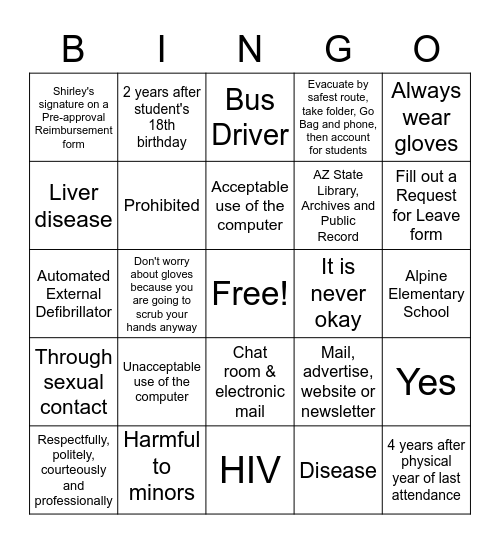 Are You Smarter Than The Average Bear Bingo Card