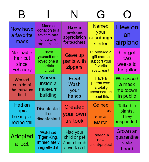 OMA Summer Soirée Bingo! Bingo Card