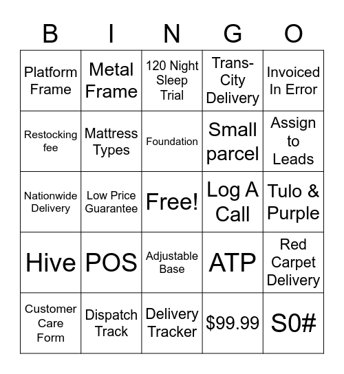 Welcome to Customer Care Part 2 Bingo Card