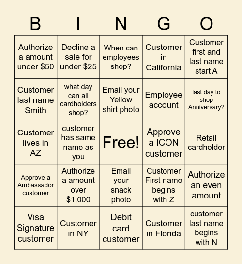 Anniversary Bingo! Bingo Card