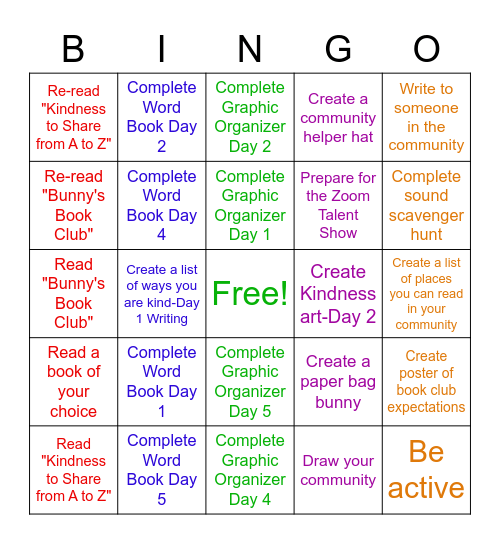 Community Week 5 Bingo Card