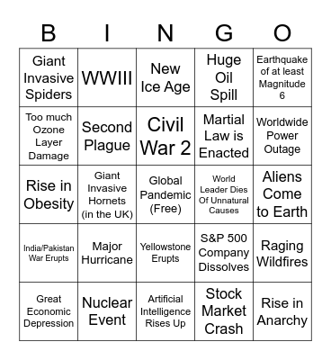 2020 Bingo Card