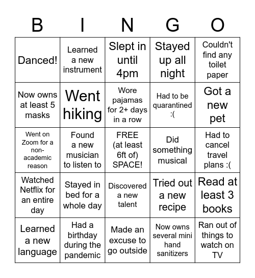 NORTHERNAIRES BINGO Card