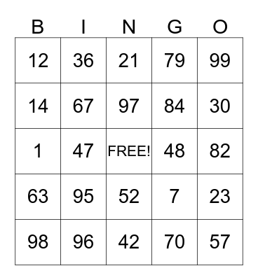 Happy Halloween! Bingo Card