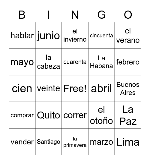 Bingo Card